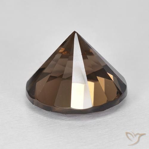 Smoky Quartz Gemstone in 11 mm (calibrated) Size for Sale, Smoky Quartz Stone in Deep Brown Color