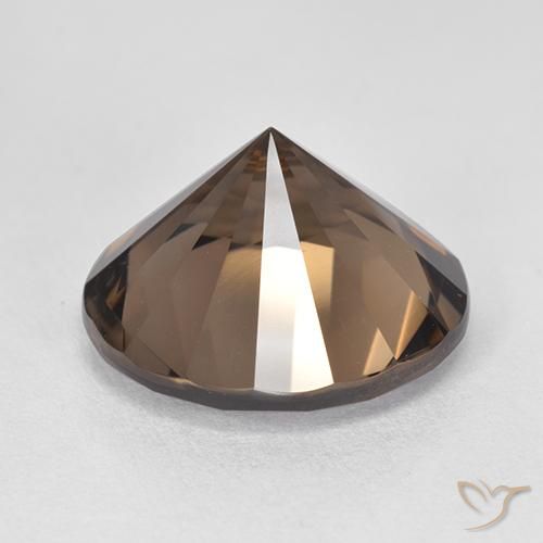 Smoky Quartz Gemstone in 14 mm (calibrated) Size for Sale, Smoky Quartz Stone in Hickory Brown Color