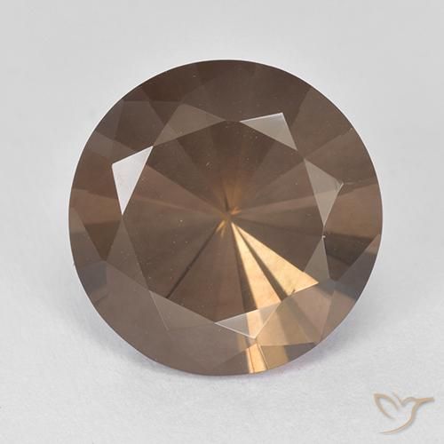 8.18ct Natural Hickory Brown Smoky Quartz, Round, VVS-VS