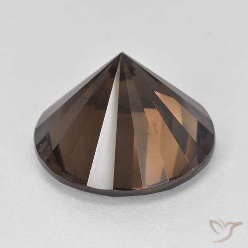 Smoky Quartz Gemstone in 15 mm (calibrated) Size for Sale, Smoky Quartz Stone in Dark Brown Color
