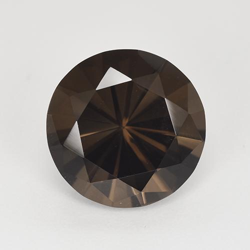 Темно-коричневый Дымчатый Кварц Камень - 5ct Бриллиантовая Огранка (ID: 511998)