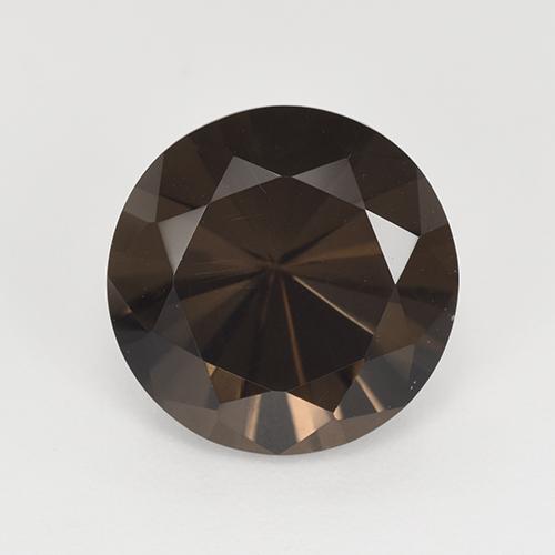 Umber Brown Quarzo fumé Gem - 5.7ct Taglio brillante (ID: 511999)