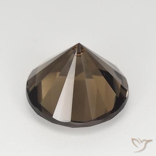 Smoky Quartz Gemstone in 12 mm (calibrated) Size for Sale, Smoky Quartz Stone in Dark Brown Color