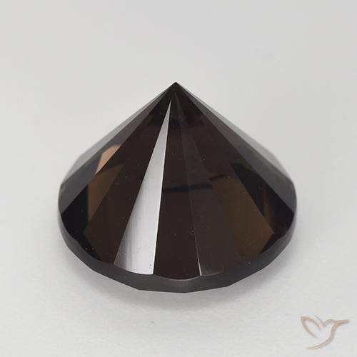 Smoky Quartz Gemstone in 12 mm (calibrated) Size for Sale, Smoky Quartz Stone in Deep Chocolate Brown Color