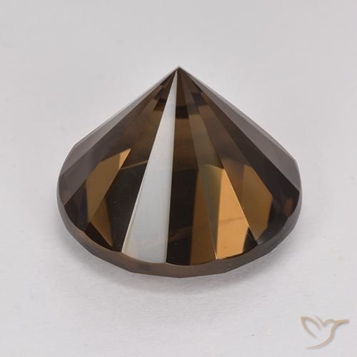 Smoky Quartz Gemstone in 12 mm (calibrated) Size for Sale, Smoky Quartz Stone in Medium-Dark Brown Color