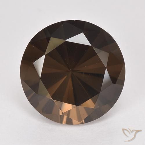 8.35ct Natural Hickory Brown Smoky Quartz, Round, VVS