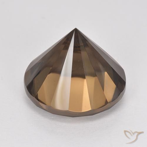 Smoky Quartz Gemstone in 13 mm (calibrated) Size for Sale, Smoky Quartz Stone in Hickory Brown Color