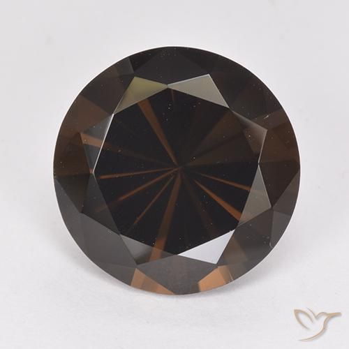 5.99ct Natural Medium Brown Smoky Quartz, Round, VVS-VS
