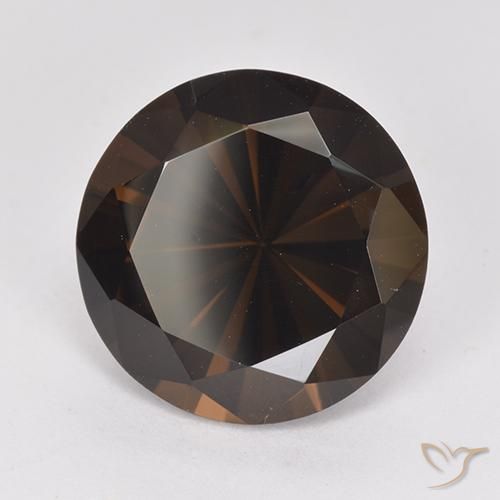 5.99 ct Brown Smoky Quartz Stone, Natural Smoky Quartz in Diamond-Cut Shape for Sale