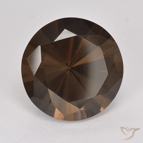 6.74 ct Brown Smoky Quartz Stone, Natural Smoky Quartz in Diamond-Cut Shape for Sale