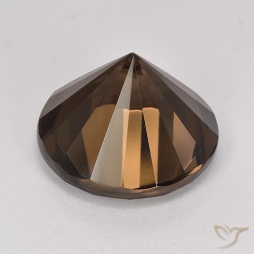 Smoky Quartz Gemstone in 13 mm (calibrated) Size for Sale, Smoky Quartz Stone in Hickory Brown Color