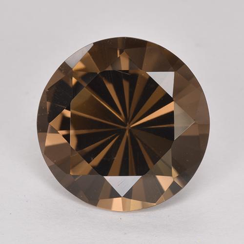 Medium Brown Smoky Quartz Gem - 5.7ct Diamond-Cut (ID: 513231)