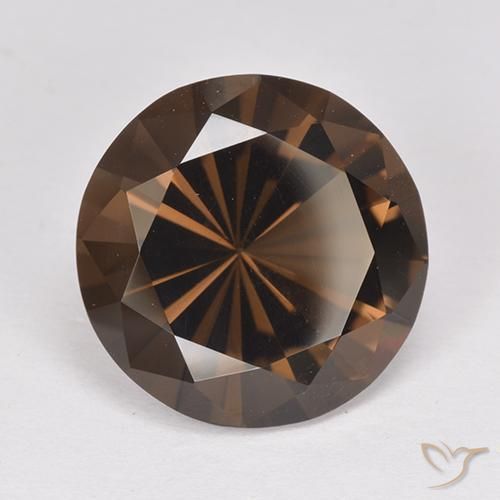 7.01 ct Brown Smoky Quartz Stone, Natural Smoky Quartz in Diamond-Cut Shape for Sale