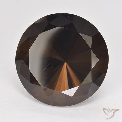 16,6 mm 毫米巴西圆形棕色烟晶,重 15,17 克拉,天然宝石,vvs-vs净度,1 颗烟晶 - 颜色:山核桃棕,莫氏硬度为 7 适合日常佩戴饰品, Photo A