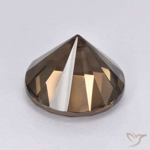 Smoky Quartz Gemstone in 13 mm (calibrated) Size for Sale, Smoky Quartz Stone in Dark Brown Color