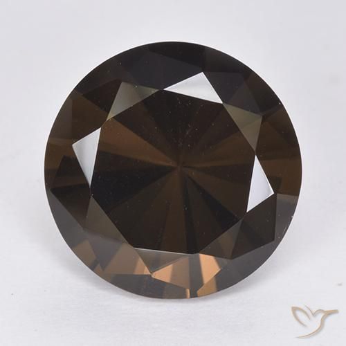 9.78ct Natural Dark Brown Smoky Quartz, Round, VVS-VS
