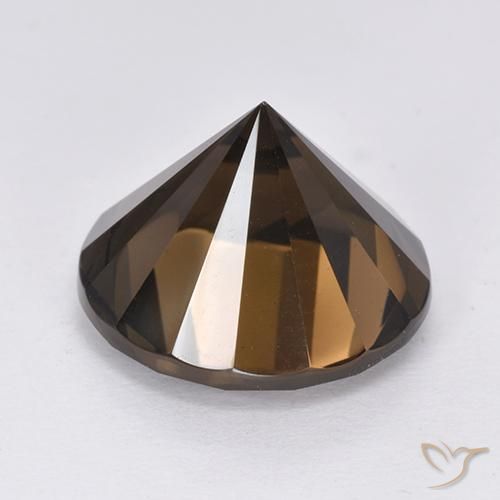 Smoky Quartz Gemstone in 14 mm (calibrated) Size for Sale, Smoky Quartz Stone in Dark Brown Color