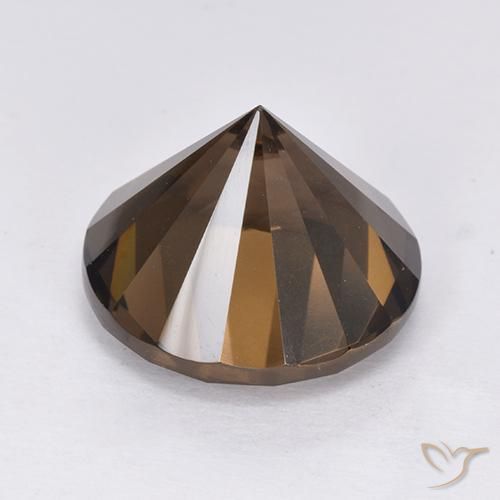Smoky Quartz Gemstone in 13 mm (calibrated) Size for Sale, Smoky Quartz Stone in Dark Brown Color