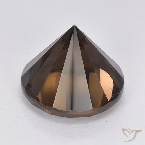 Smoky Quartz Gemstone in 14 mm (calibrated) Size for Sale, Smoky Quartz Stone in Deep Brown Color