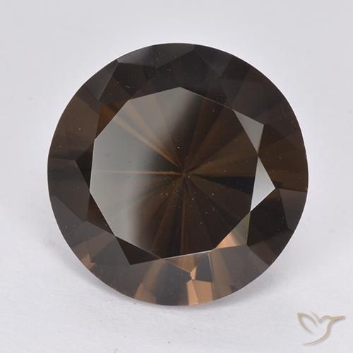 10.15ct Natural Dark Brown Smoky Quartz, Round, VVS-VS