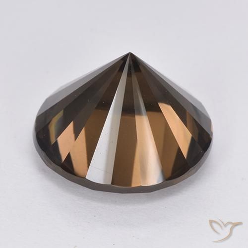 Smoky Quartz Gemstone in 15 mm (calibrated) Size for Sale, Smoky Quartz Stone in Dark Brown Color