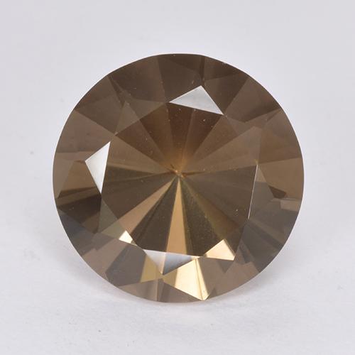 Gingerbread Brown Smoky Quartz Gem - 7.1ct Diamond-Cut (ID: 513388)
