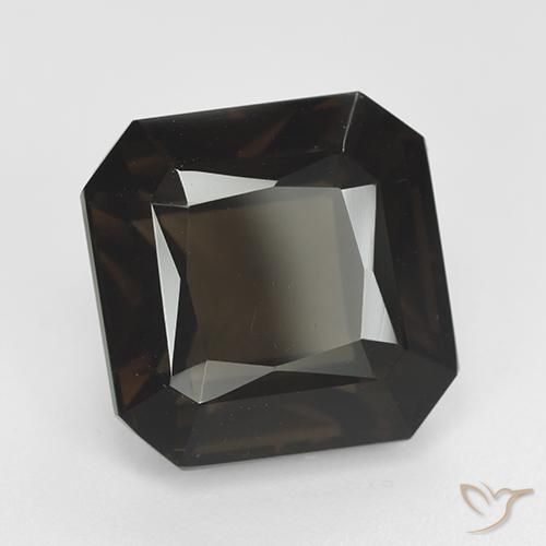 11.77 ct Brown Smoky Quartz Stone, Natural Smoky Quartz in Octagon Step Cut Shape for Sale