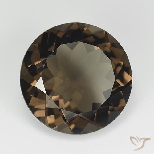 11.40 ct Brown Smoky Quartz Stone, Natural Smoky Quartz in Round Facet Shape for Sale