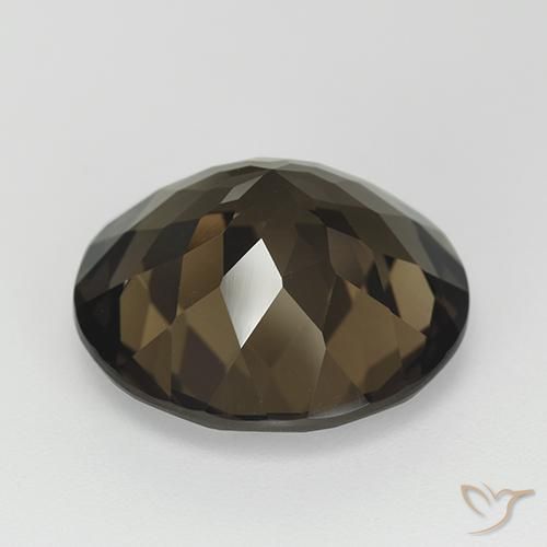 Smoky Quartz Gemstone in 16 mm (calibrated) Size for Sale, Smoky Quartz Stone in Medium Brown Color