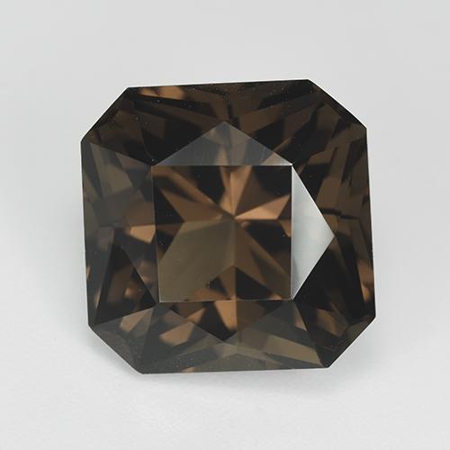 Medium Brown Rauchquarz Edelstein - 9.6ct Octagon Stufenschliff (ID: 514162)
