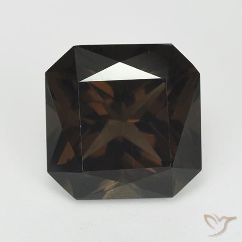 7.38ct Natural Chocolate Brown Smoky Quartz, Emerald Cut, VVS