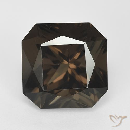 8.46ct Natural Umber Brown Smoky Quartz, Emerald Cut, VVS-VS