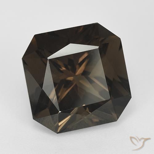8.46 ct Brown Smoky Quartz Stone, Natural Smoky Quartz in Octagon Facet Shape for Sale
