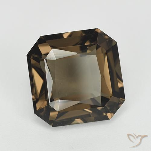 7.65 ct Brown Smoky Quartz Stone, Natural Smoky Quartz in Octagon Facet Shape for Sale