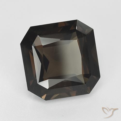 8.68 ct Brown Smoky Quartz Stone, Natural Smoky Quartz in Octagon Step Cut Shape for Sale