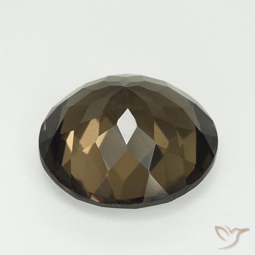 Smoky Quartz Gemstone in 14 mm (calibrated) Size for Sale, Smoky Quartz Stone in Brown Color