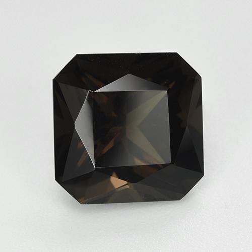 dunkelbraun Rauchquarz Edelstein - 6ct Oktagon Scheren Schliff (ID: 514343)