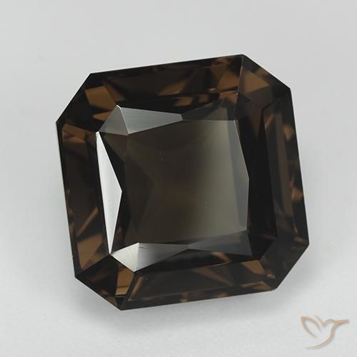11.91 ct Brown Smoky Quartz Stone, Natural Smoky Quartz in Octagon / Scissor Cut Shape for Sale