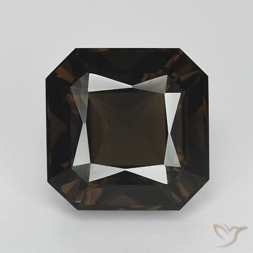 9.07 ct Brown Smoky Quartz Gemstone, Smoky Quartz Gem in Octagon / Scissor Cut Shape for Sale.