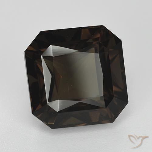 9.07 ct Brown Smoky Quartz Stone, Natural Smoky Quartz in Octagon / Scissor Cut Shape for Sale