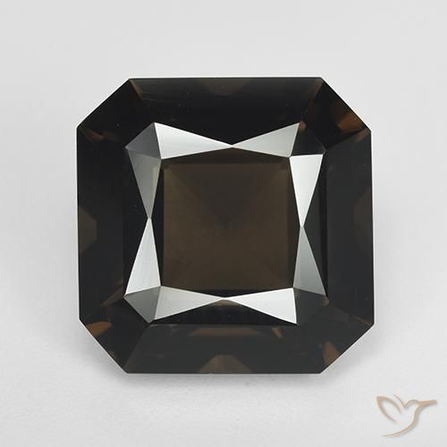 12.19ct Natural Medium Brown Smoky Quartz, Emerald Cut, VVS