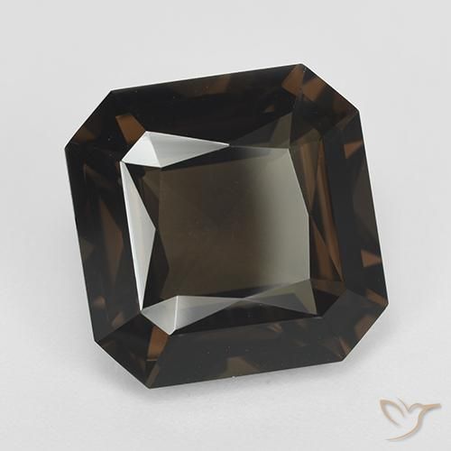 12.19 ct Brown Smoky Quartz Stone, Natural Smoky Quartz in Octagon / Scissor Cut Shape for Sale
