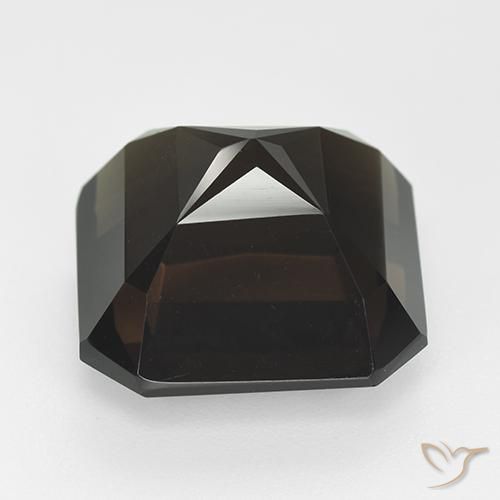 Smoky Quartz Gemstone in 15 x 15 mm (calibrated) Size for Sale, Smoky Quartz Stone in Dark Brown Color