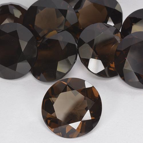 9.23 ct Brown Smoky Quartz Stone, Natural Smoky Quartz in Round Facet Shape for Sale