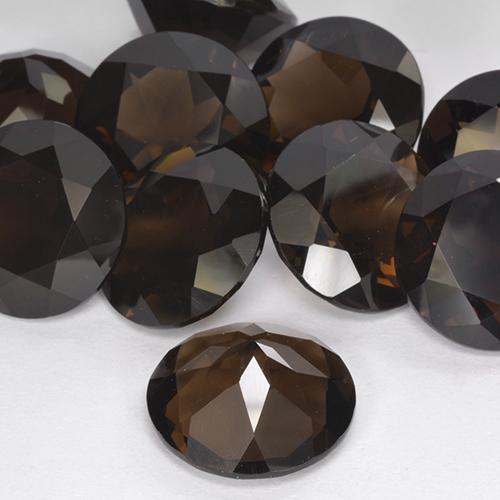 Smoky Quartz Gemstone in 14.5 mm Size for Sale, Smoky Quartz Stone in Reddish Brown Color