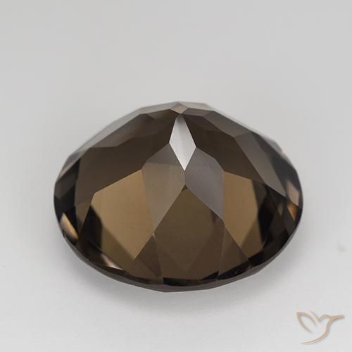 Smoky Quartz Gemstone in 16 mm (calibrated) Size for Sale, Smoky Quartz Stone in Medium-Dark Brown Color
