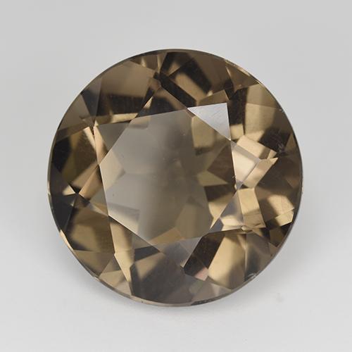 14.79 ct Brown Smoky Quartz Stone, Natural Smoky Quartz in Round Facet Shape for Sale