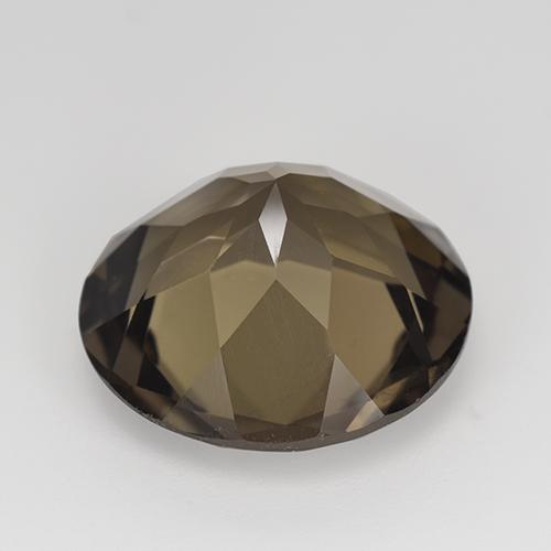 Smoky Quartz Gemstone in 17.1 mm Size for Sale, Smoky Quartz Stone in Medium-Dark Brown Color