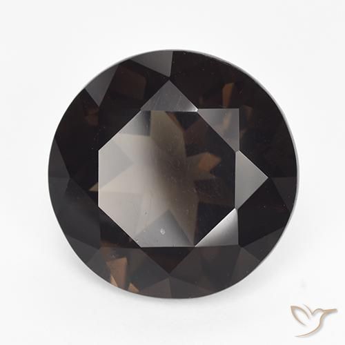 13.52 ct Brown Smoky Quartz Stone, Natural Smoky Quartz in Round Facet Shape for Sale