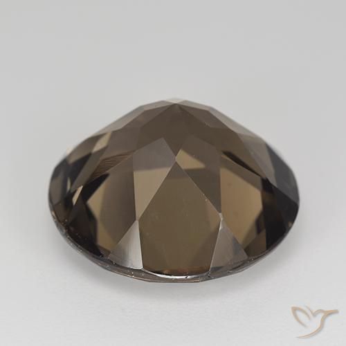 Smoky Quartz Gemstone in 16 mm (calibrated) Size for Sale, Smoky Quartz Stone in Medium-Dark Brown Color